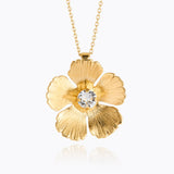 Caroline Svedbom - Mini Anemone Necklace Crystal Gold