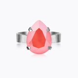 Caroline Svedbom - Mini Drop Ring Light Coral Rhodium