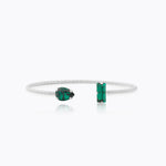 Caroline Svedbom - Noelle Bracelet Emerald Rhodium