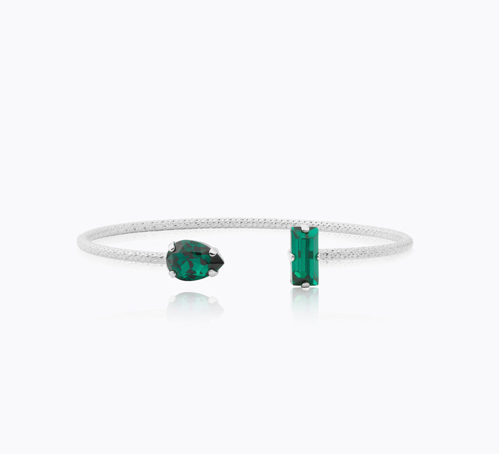 Caroline Svedbom - Noelle Bracelet Emerald Rhodium