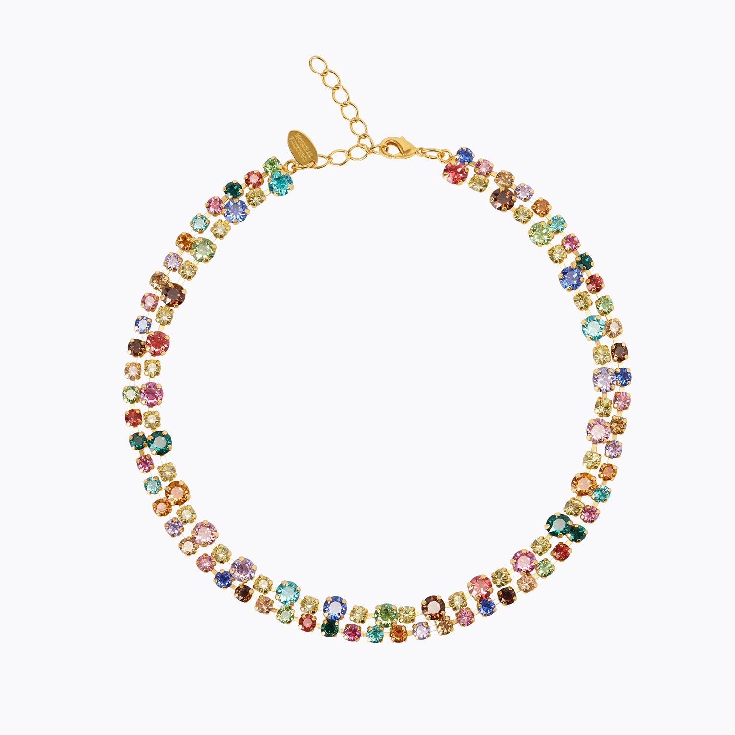 Caroline Svedbom - Mini Pomona Necklace Rainbow Combo Gold