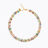 Caroline Svedbom - Mini Pomona Necklace Rainbow Combo Gold