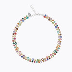 Caroline Svedbom - Mini Pomona Necklace Rainbow Combo Rhodium