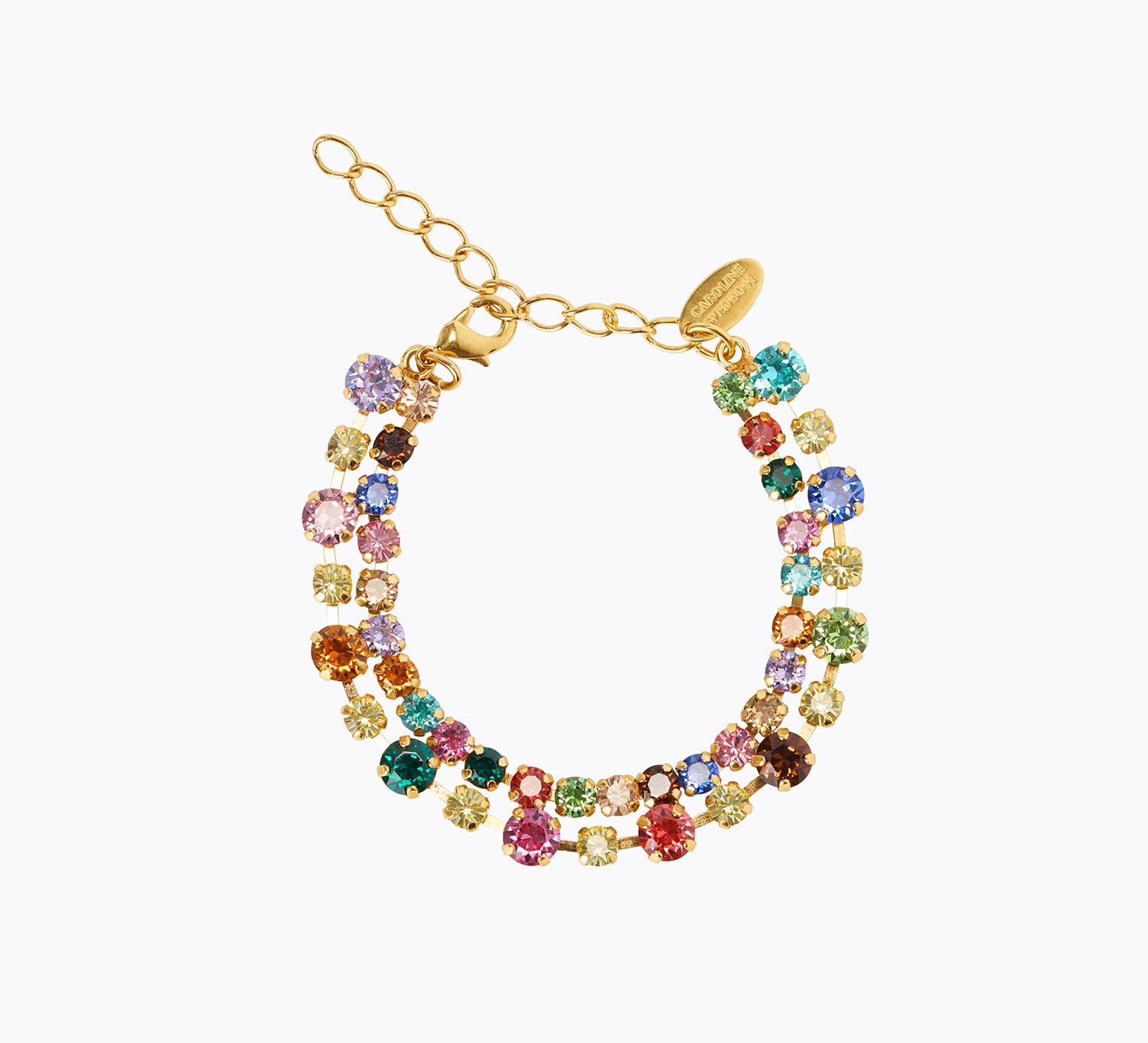 Caroline Svedbom - Mini Pomona Bracelet Rainbow Combo Gold