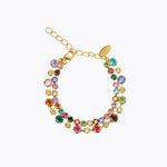 Caroline Svedbom - Mini Pomona Bracelet Rainbow Combo Gold