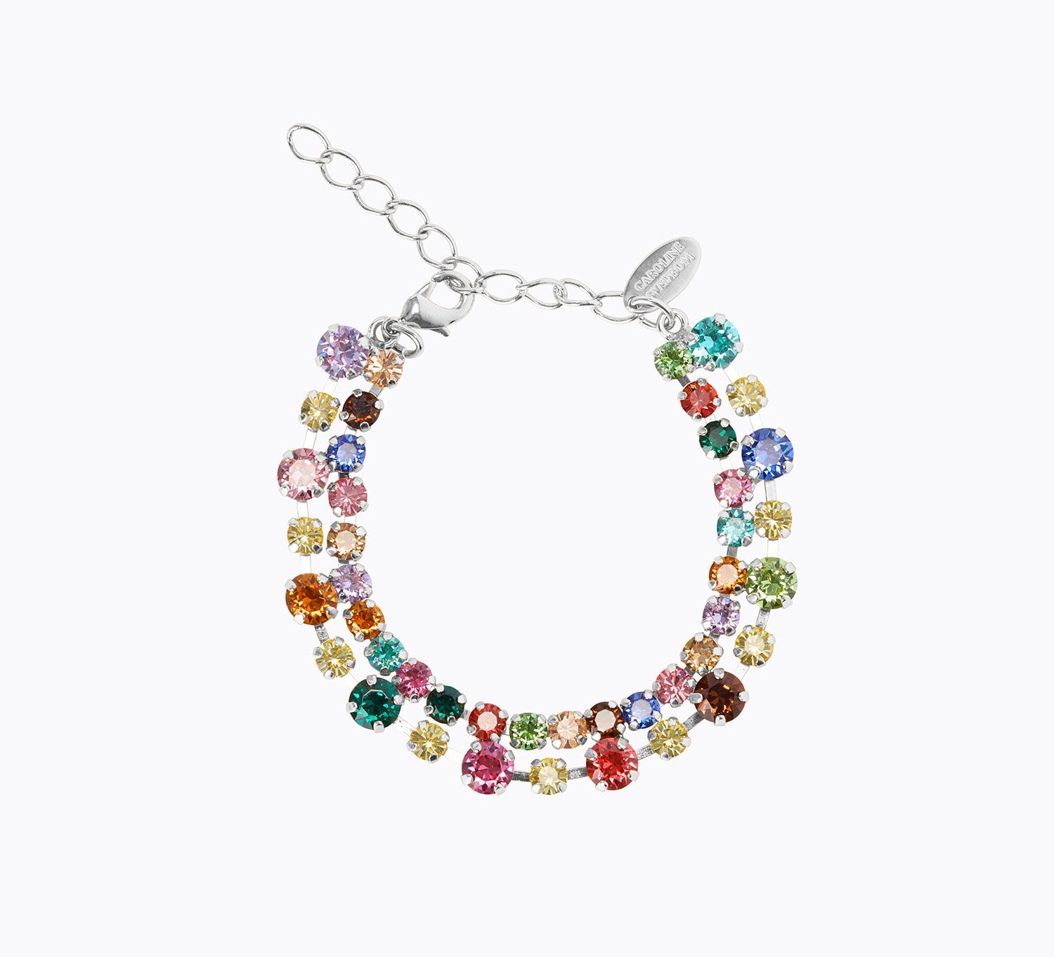 Caroline Svedbom - Mini Pomona Bracelet Rainbow Combo Rhodium