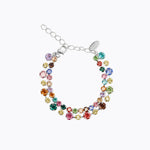 Caroline Svedbom - Mini Pomona Bracelet Rainbow Combo Rhodium