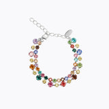 Caroline Svedbom - Mini Pomona Bracelet Rainbow Combo Rhodium