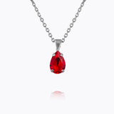 Caroline Svedbom - Petite Drop Necklace Light Siam Rhodium