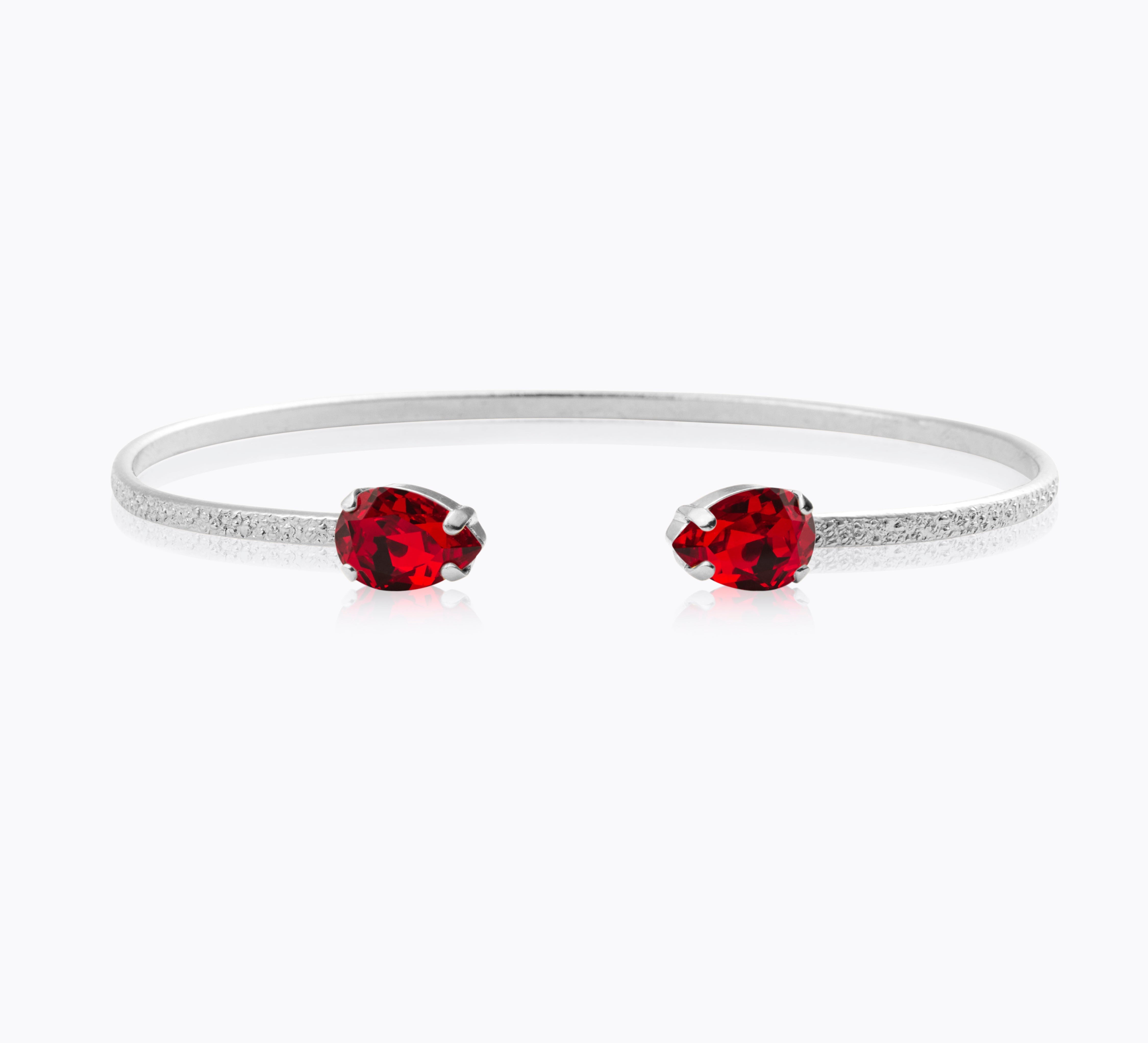 Caroline Svedbom - Petite Drop Bracelet Light Siam Rhodium