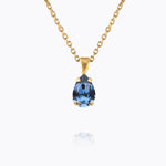 Caroline Svedbom - Petite Drop Necklace Denim Blue Gold