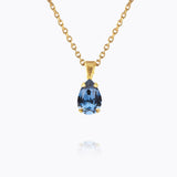 Caroline Svedbom - Petite Drop Necklace Denim Blue Gold