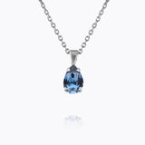Caroline Svedbom - Petite Drop Necklace Denim Blue Rhodium