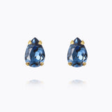 Caroline Svedbom - Petite Drop Stud Earrings Denim Blue Gold