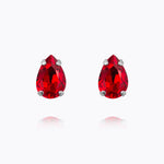 Caroline Svedbom - Petite Drop Stud Earrings Light Siam Rhodium