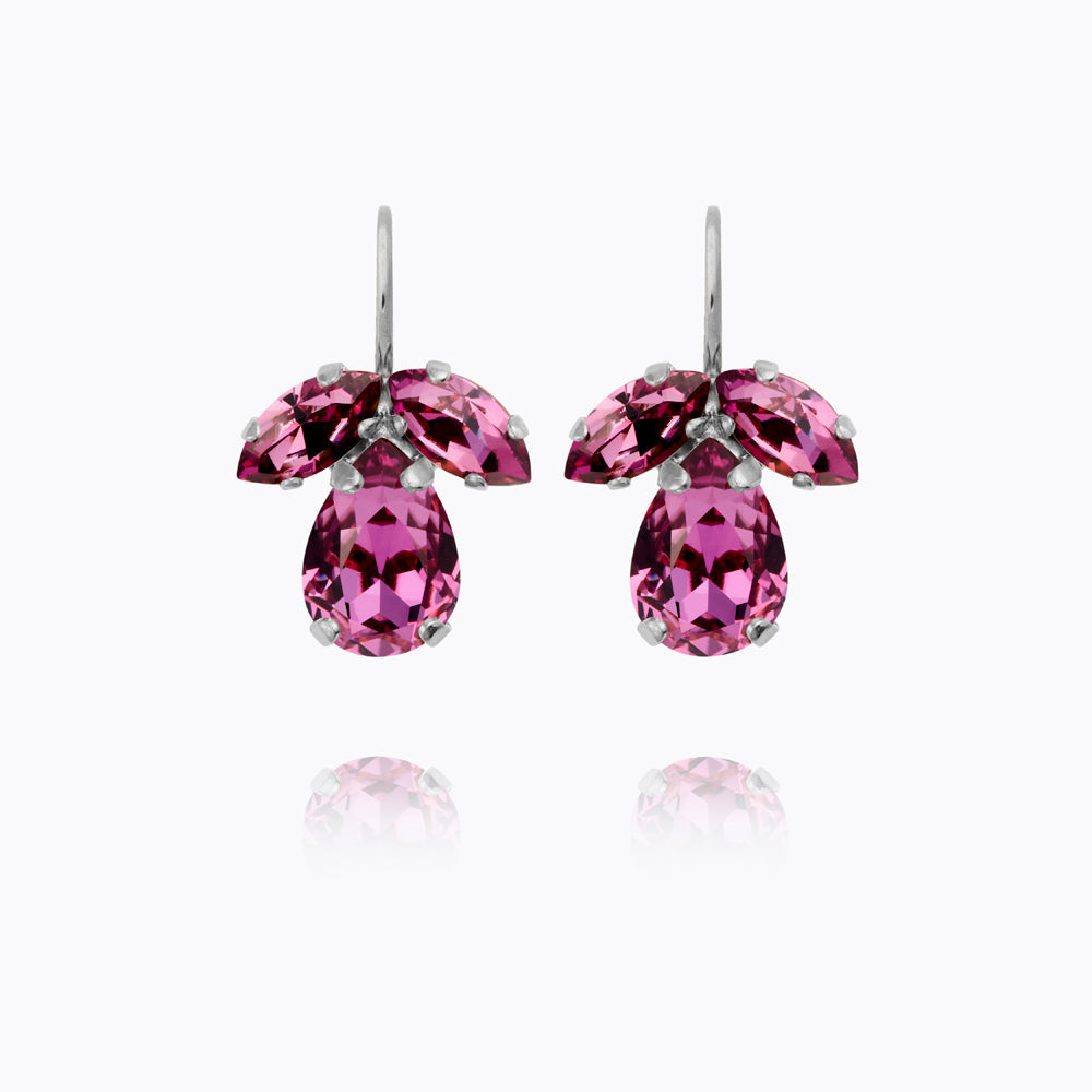 Caroline Svedbom - Petite Timo Earrings Dark Rose Rhodium