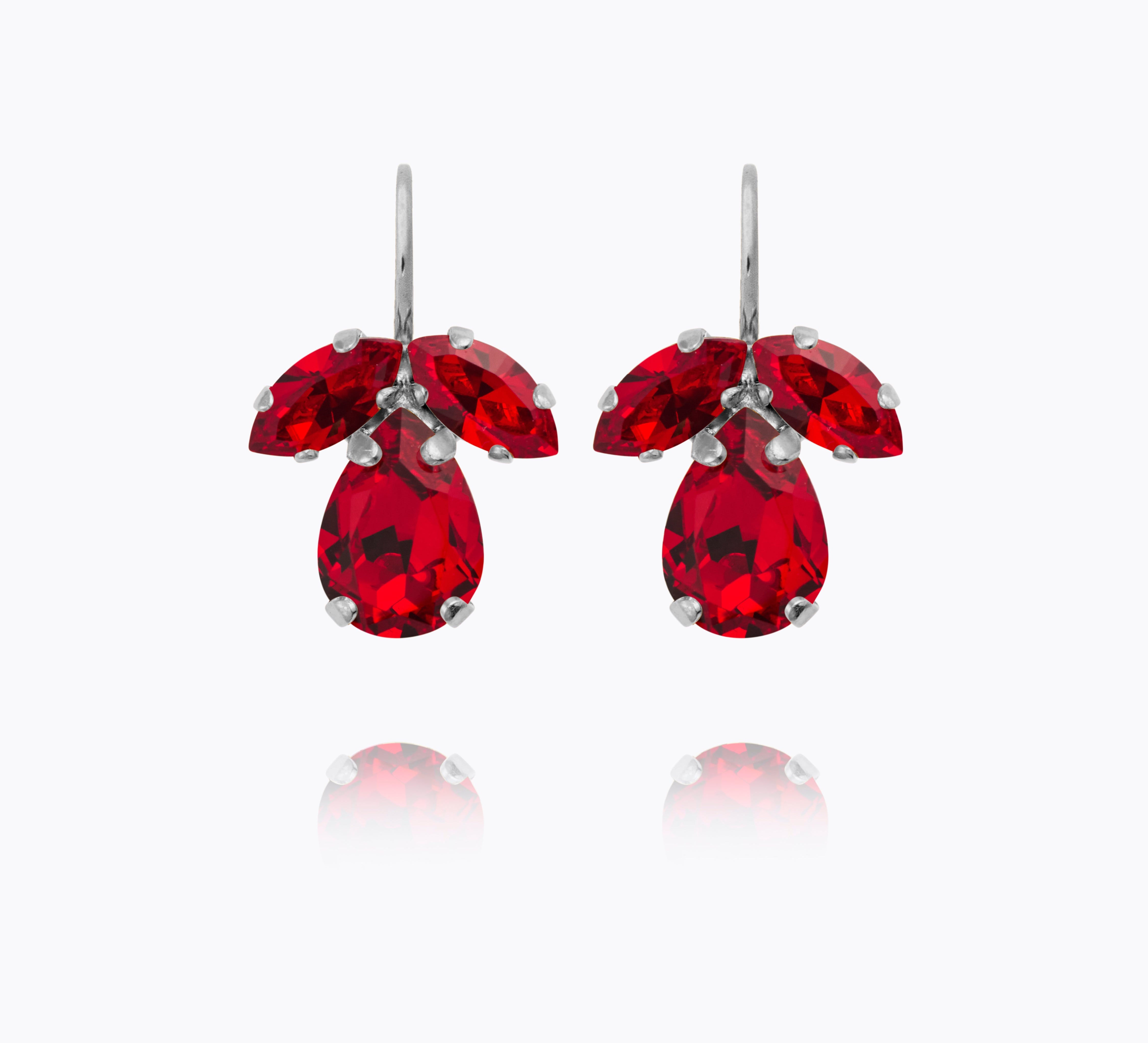 Caroline Svedbom - Petite Timo Earrings Light Siam Rhodium