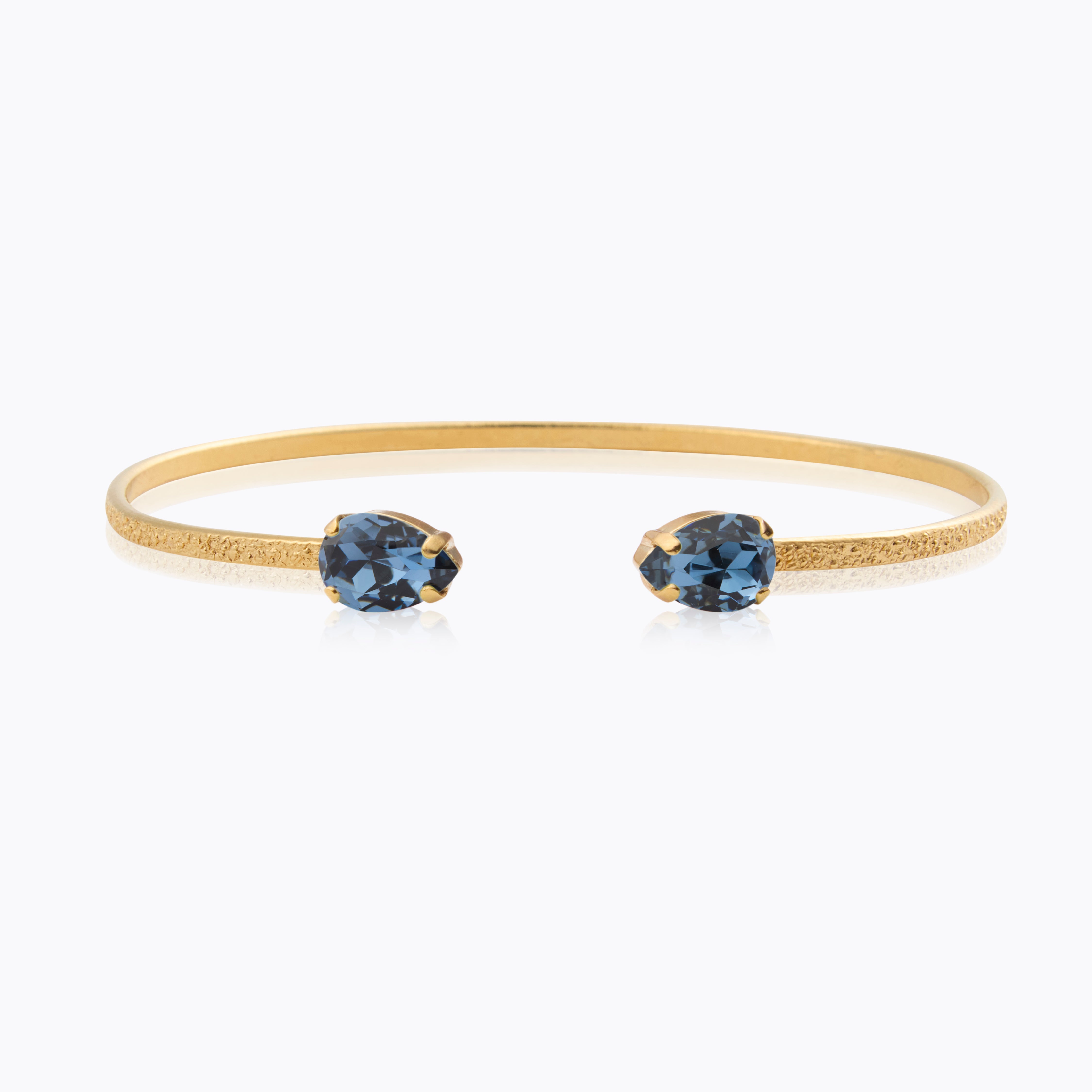 Caroline Svedbom - Petite Drop Bracelet Denim Blue Gold