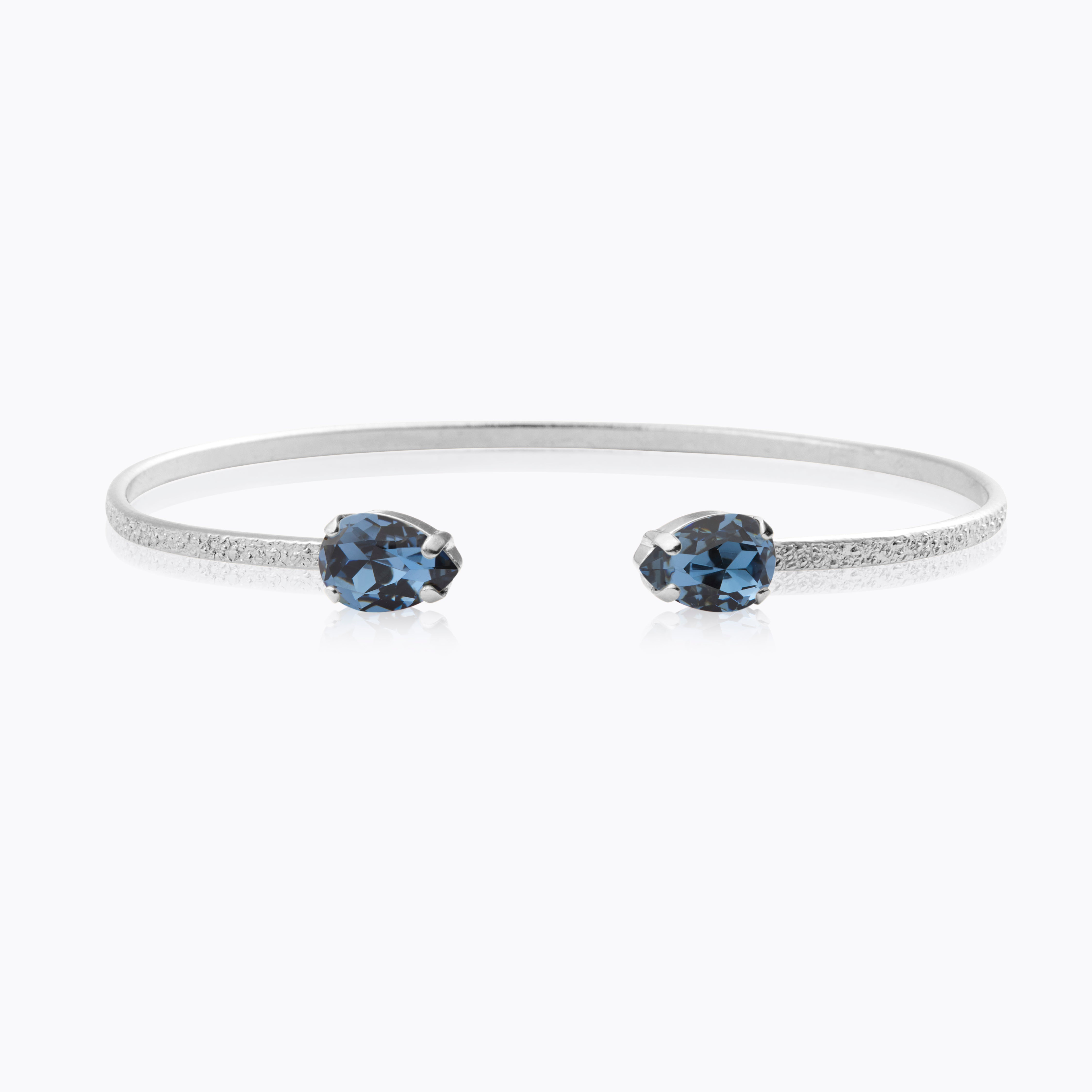 Caroline Svedbom - Petite Drop Bracelet Denim Blue Rhodium