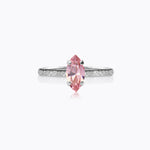 Caroline Svedbom - Petite Navette Ring Light Rose Rhodium