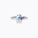 Caroline Svedbom - Petite Drop Ring Aurore Boreale Ab Rhodium