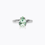 Caroline Svedbom - Petite Drop Ring Chrysolite Rhodium