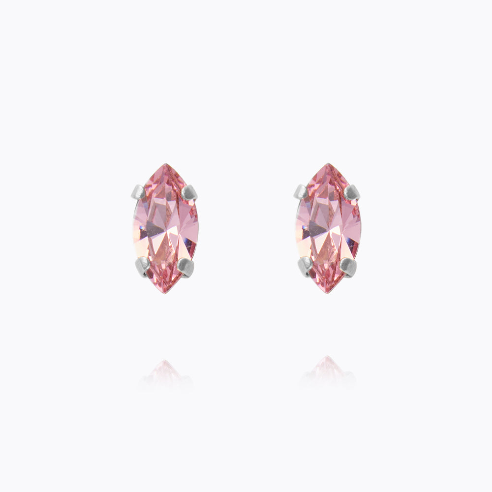 Caroline Svedbom - Petite Navette Earrings Light Rose Rhodium