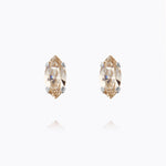 Caroline Svedbom - Petite Navette Earrings Light Silk Rhodium