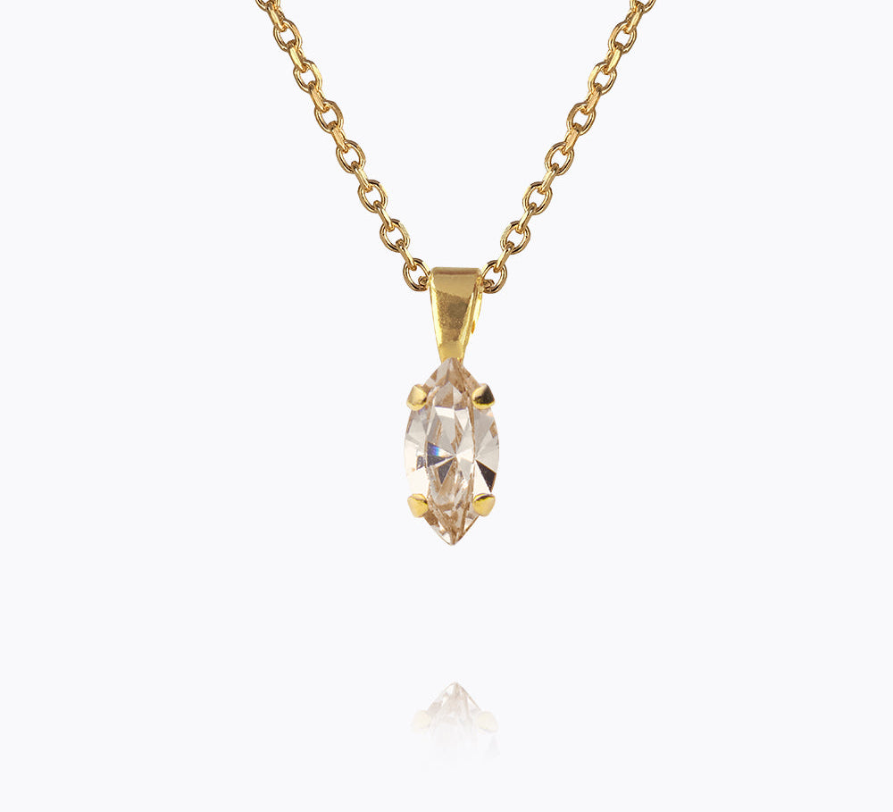 Caroline Svedbom - Petite Navette Necklace Light Silk Gold