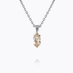 Caroline Svedbom - Petite Navette Necklace Light Silk Rhodium