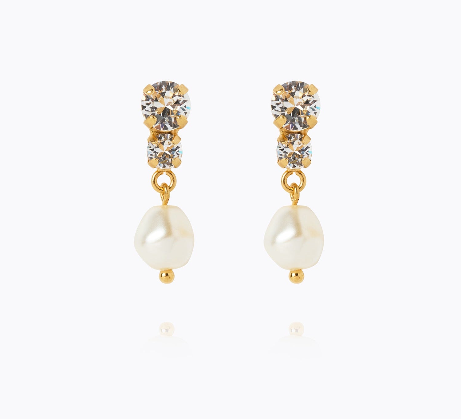 Caroline Svedbom - Pearl Wishes Earrings Pearl Crystal Gold