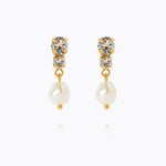 Caroline Svedbom - Pearl Wishes Earrings Pearl Crystal Gold