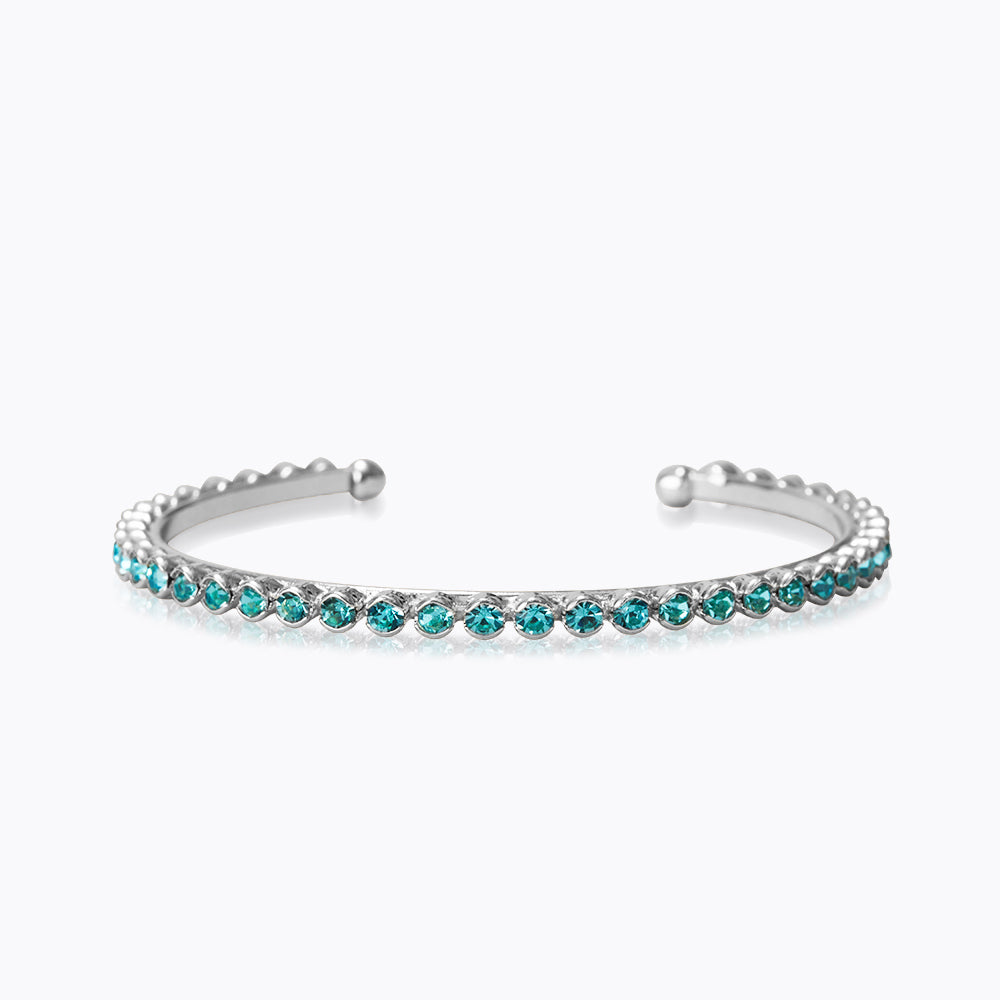 Caroline Svedbom - Siri Bangle Aquamarine Rhodium
