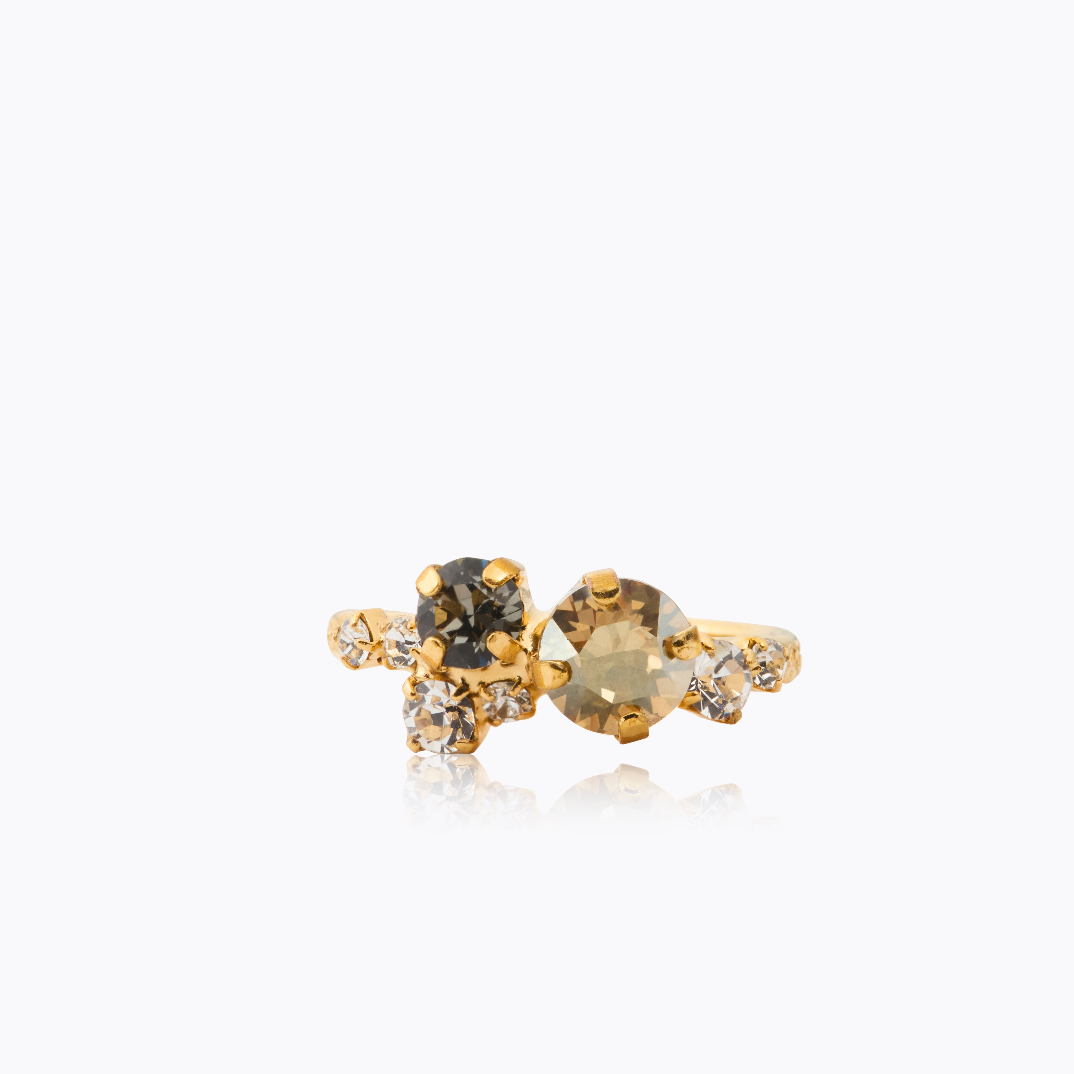 Caroline Svedbom - Stardust Ring Black Golden Combo Gold