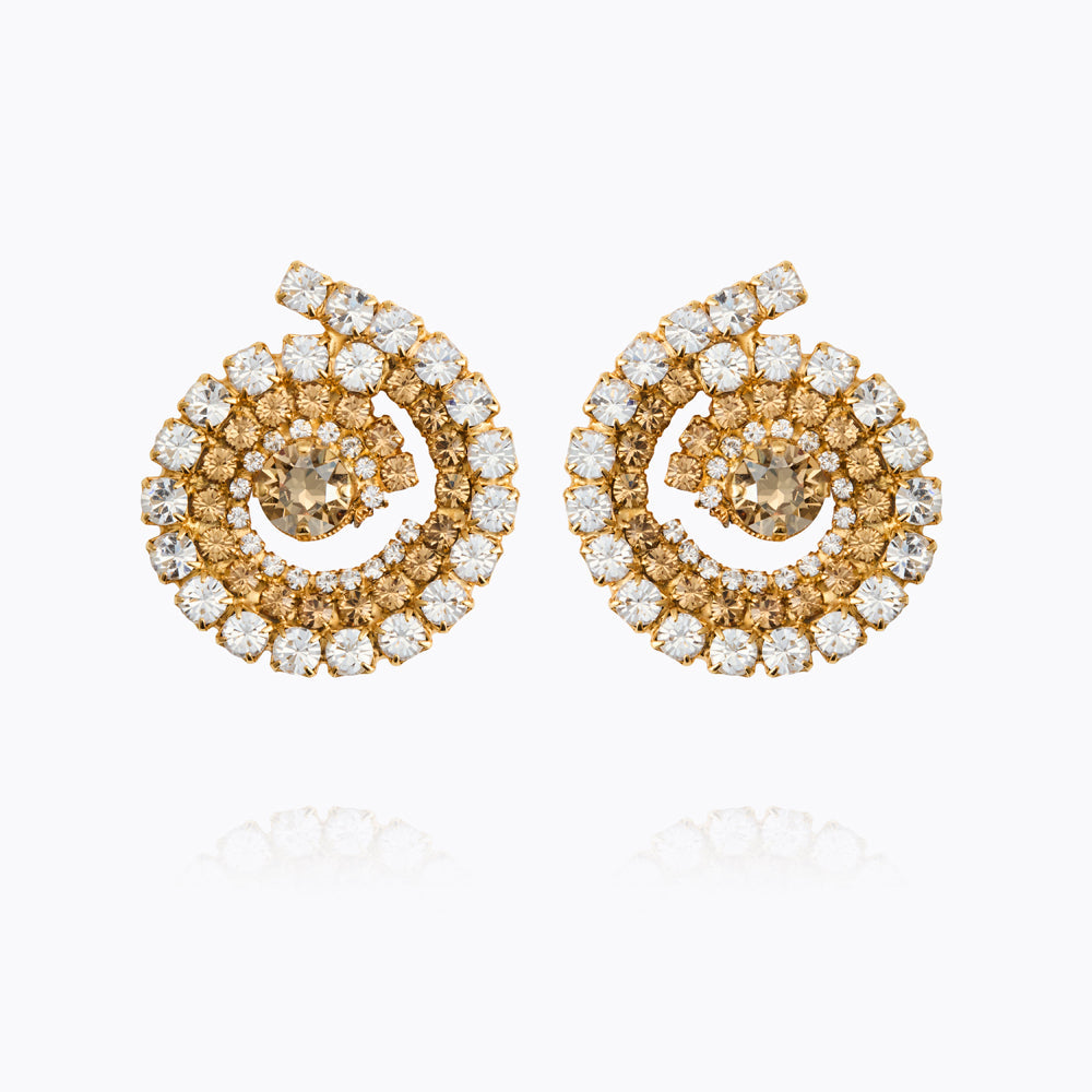 Caroline Svedbom - Zia Earrings Topaz Combo Gold
