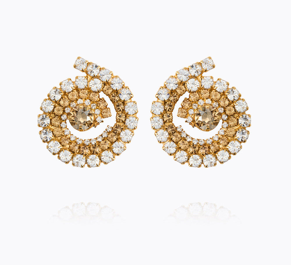 Caroline Svedbom - Zia Earrings Topaz Combo Gold
