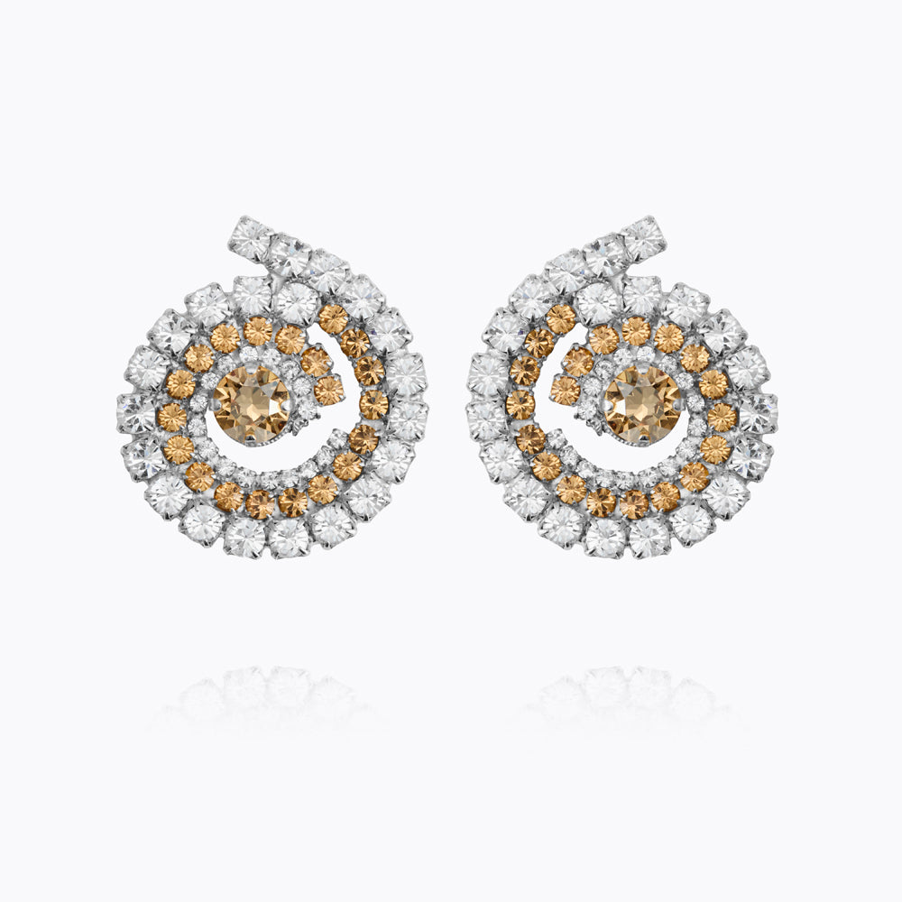 Caroline Svedbom - Zia Earrings Topaz Combo Rhodium