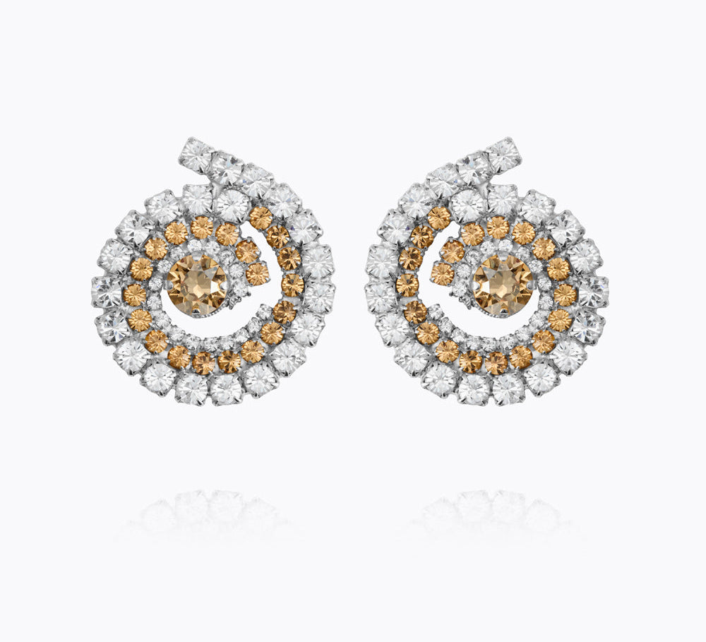 Caroline Svedbom - Zia Earrings Topaz Combo Rhodium