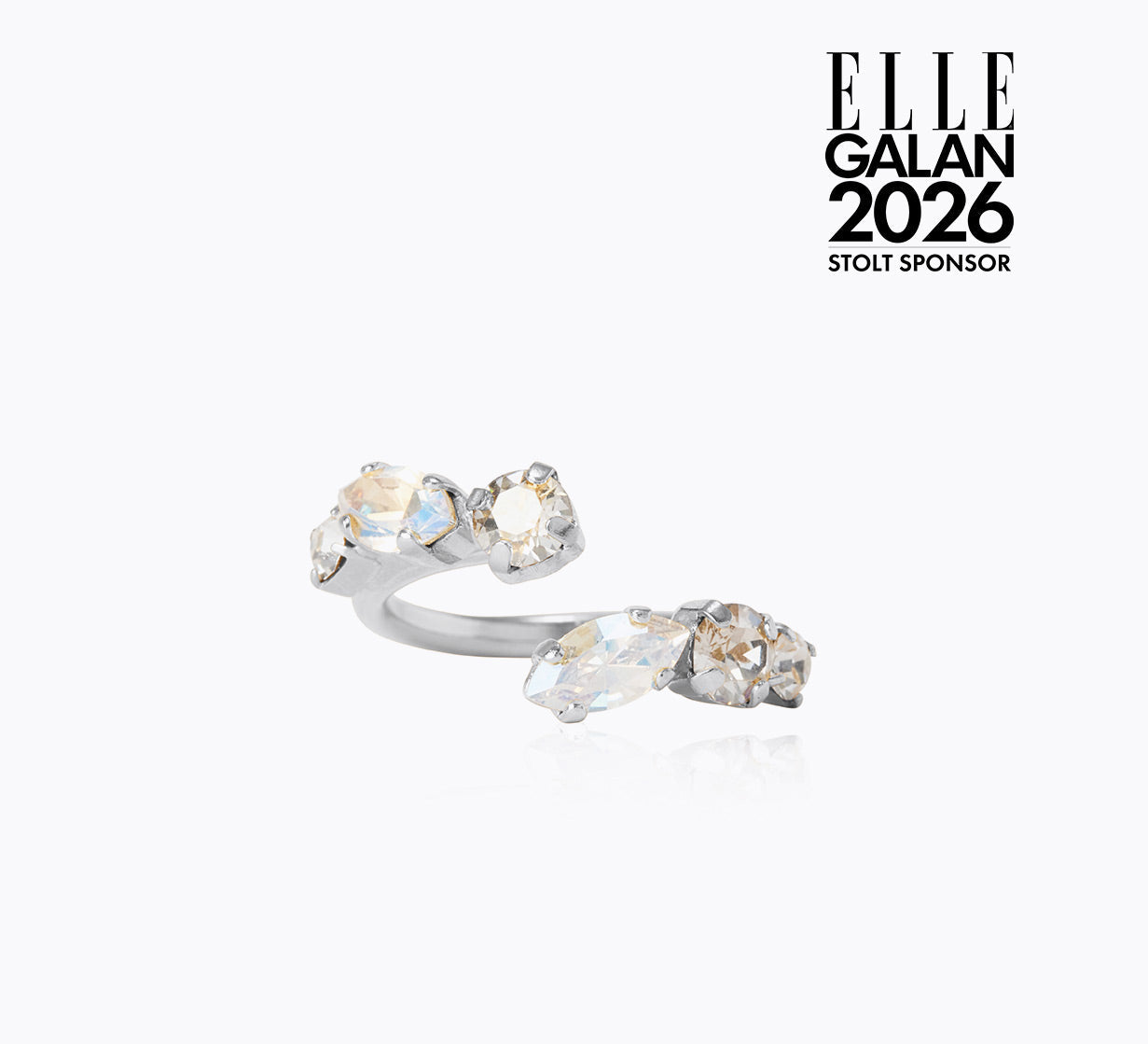 Caroline Svedbom - Alelia Ring Cloud Combo Rhodium