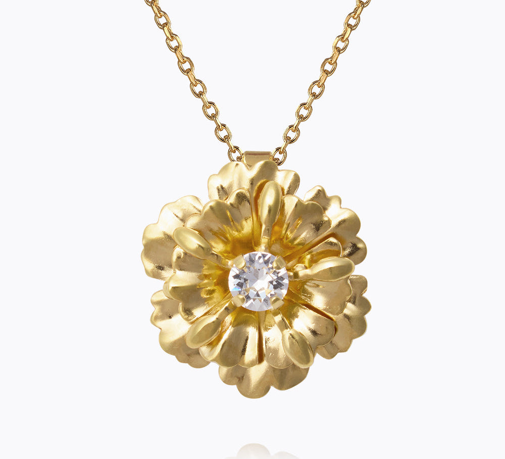 Caroline Svedbom - Blossom Necklace Crystal Gold