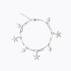 Caroline Svedbom - Sea Star Chain Bracelet Pearl Rhodium