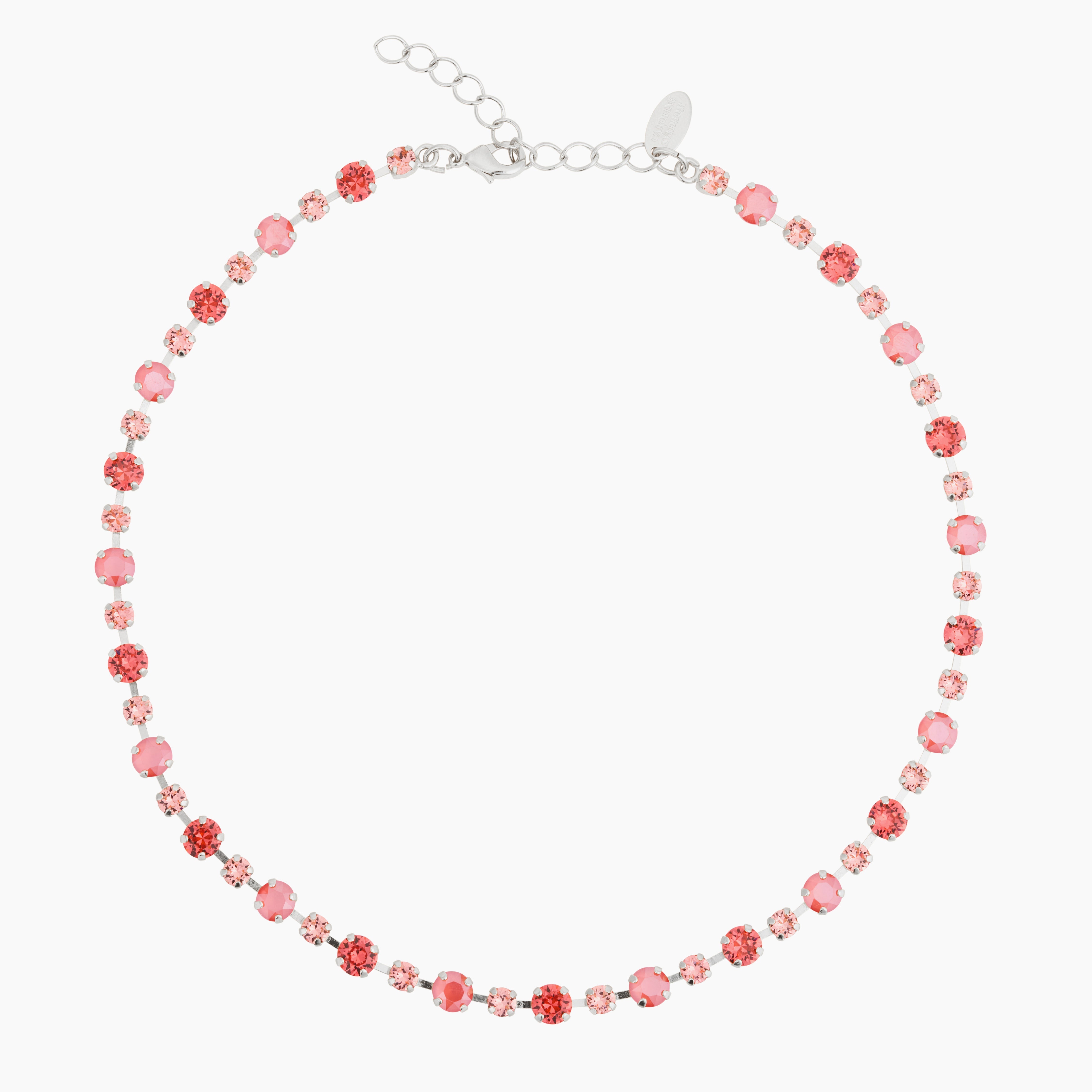 Caroline Svedbom - Calanthe Necklace Light Coral Combo Rhodium