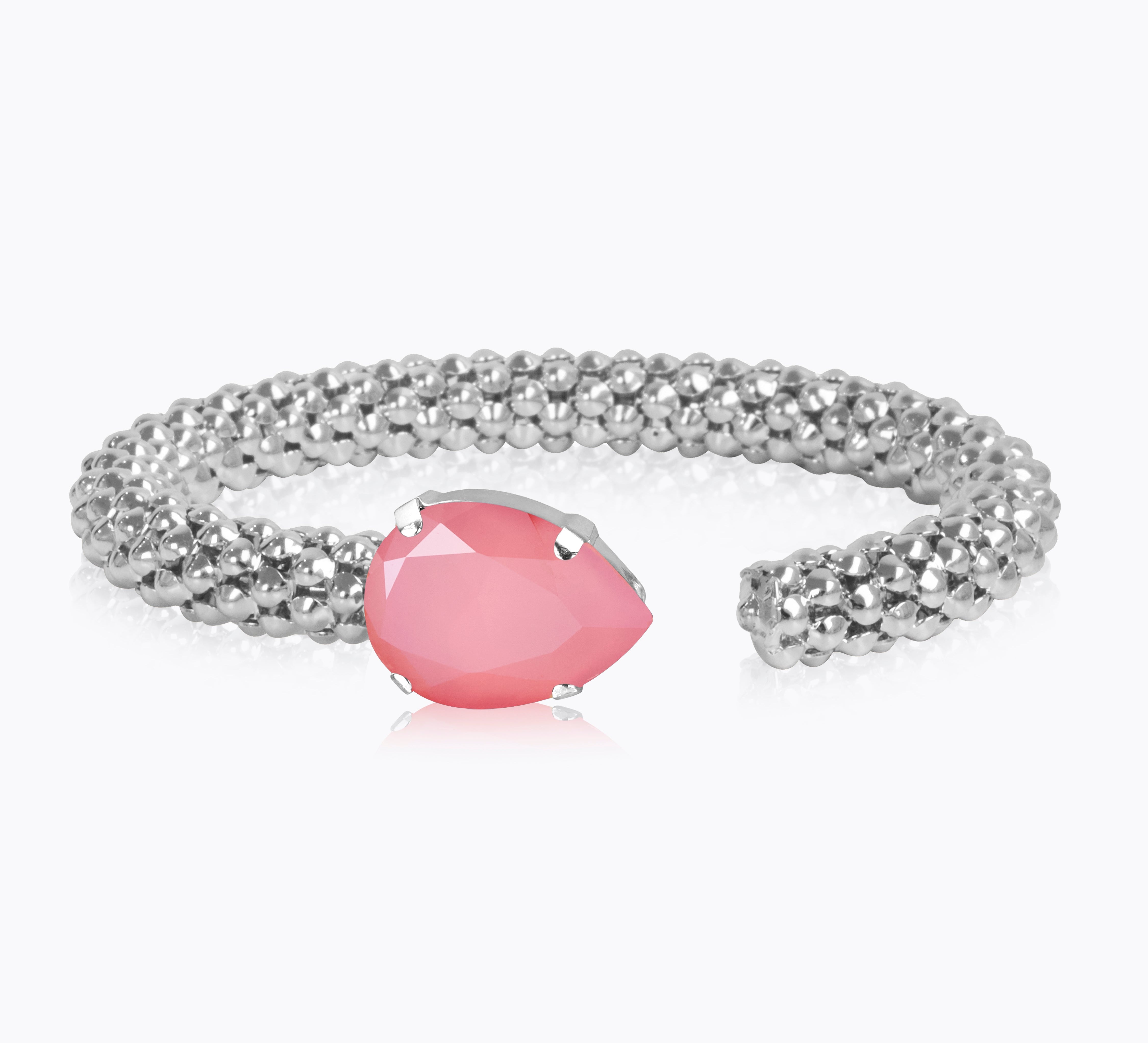 Caroline Svedbom - Classic Rope Bracelet Light Coral Rhodium