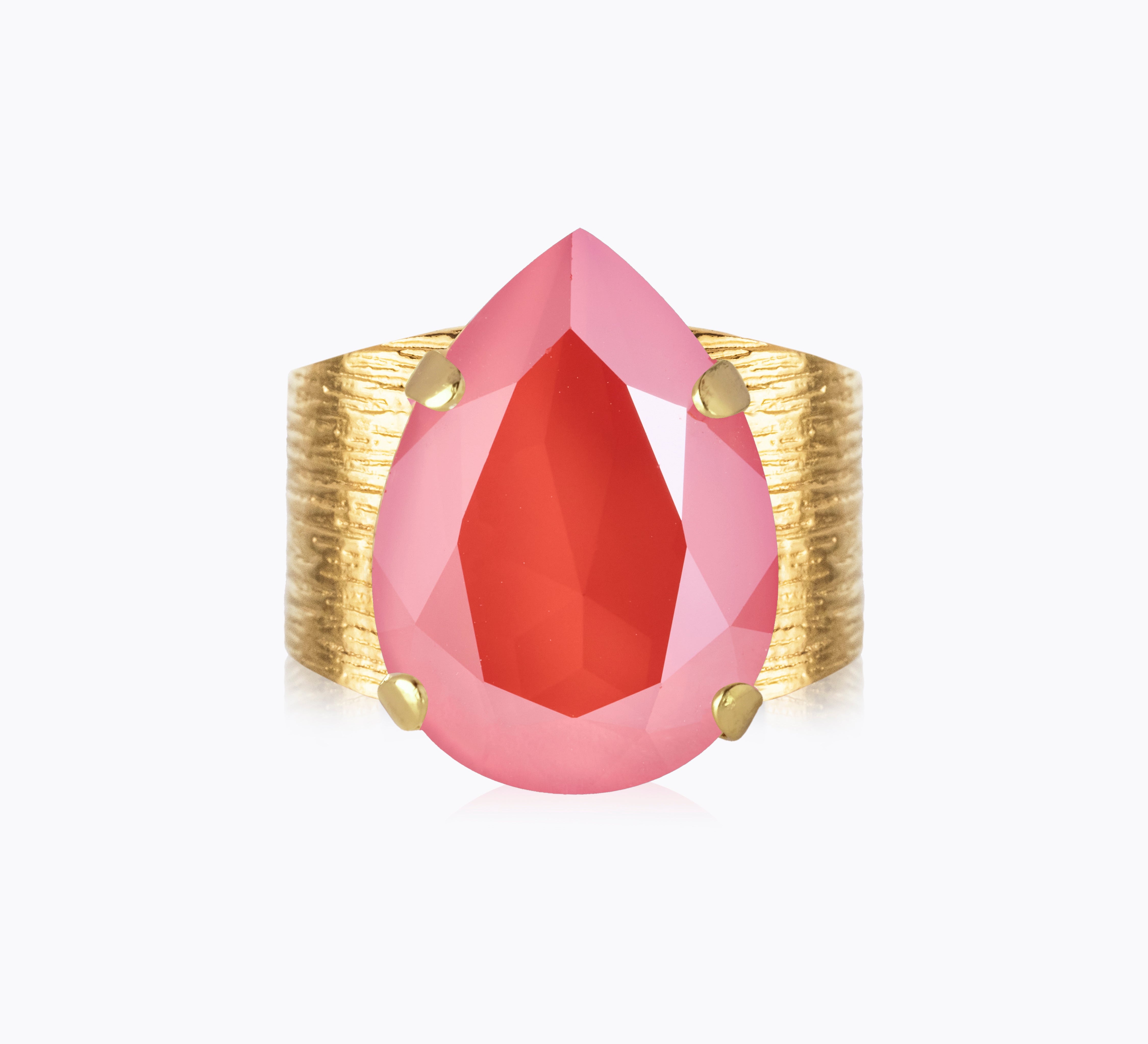 Caroline Svedbom - Classic Drop Ring Light Coral Gold