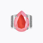 Caroline Svedbom - Classic Drop Ring Light Coral Rhodium