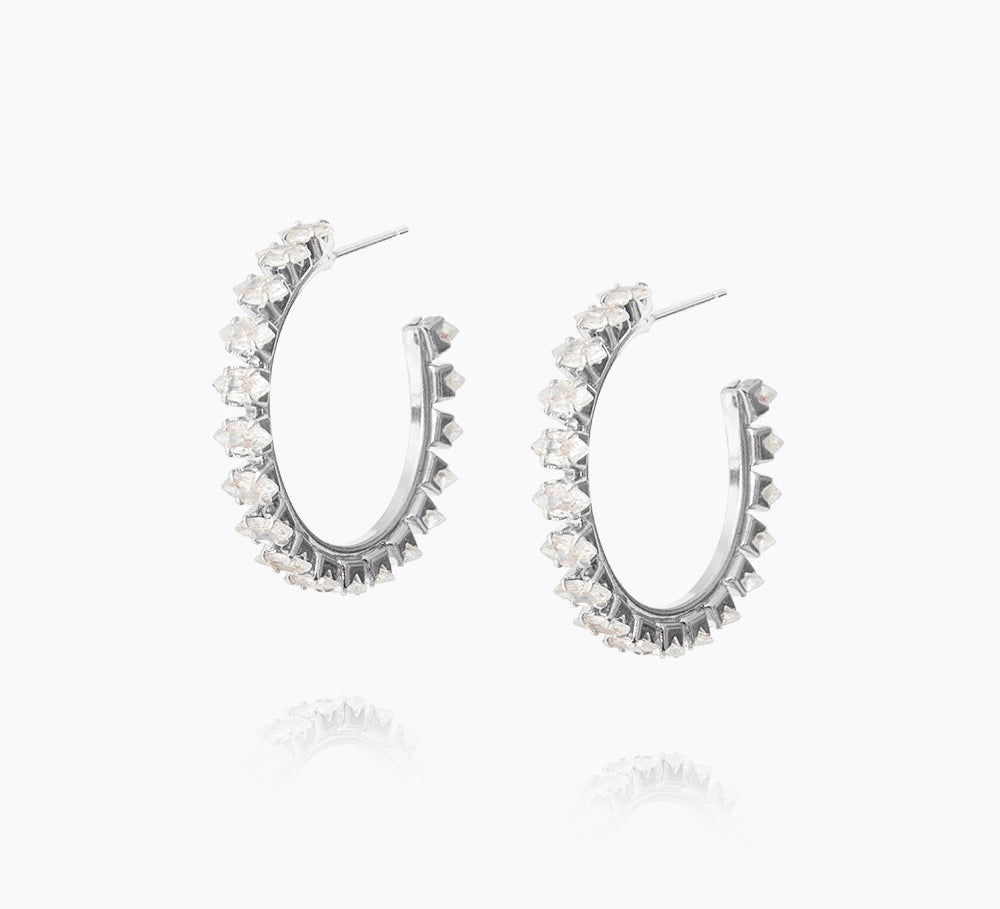 Caroline Svedbom - Crystal Navette Loopearrings Crystal Rhodium