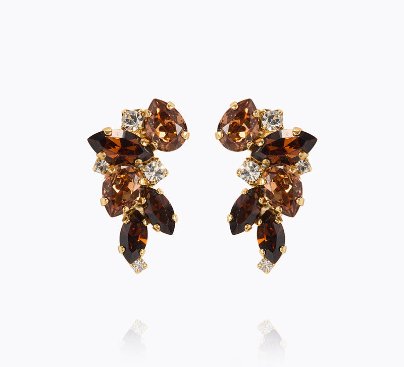 Caroline Svedbom - Demi Earrings Rec Topaz Combo Gold