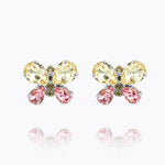 Caroline Svedbom - Butterfly Stud Earrings Jonquil Light Rose Rhodium