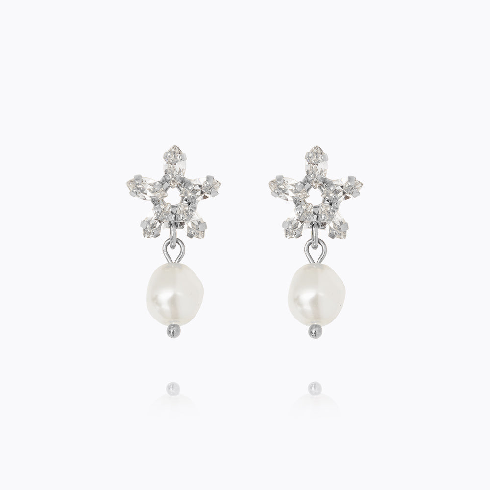 Caroline Svedbom - Emmy Earrings Pearl Crystal Rhodium