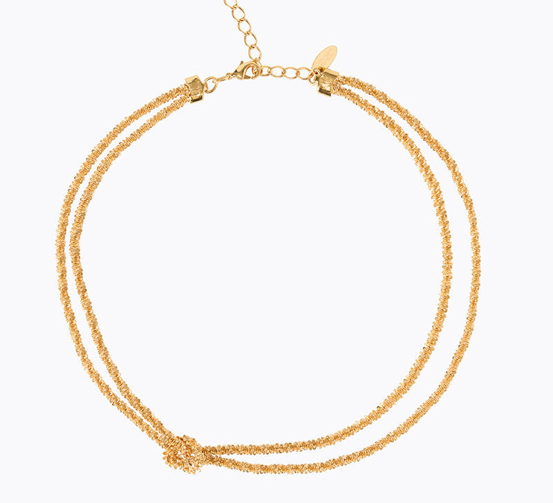 Caroline Svedbom - Gemma Knot Necklace Gold Gold